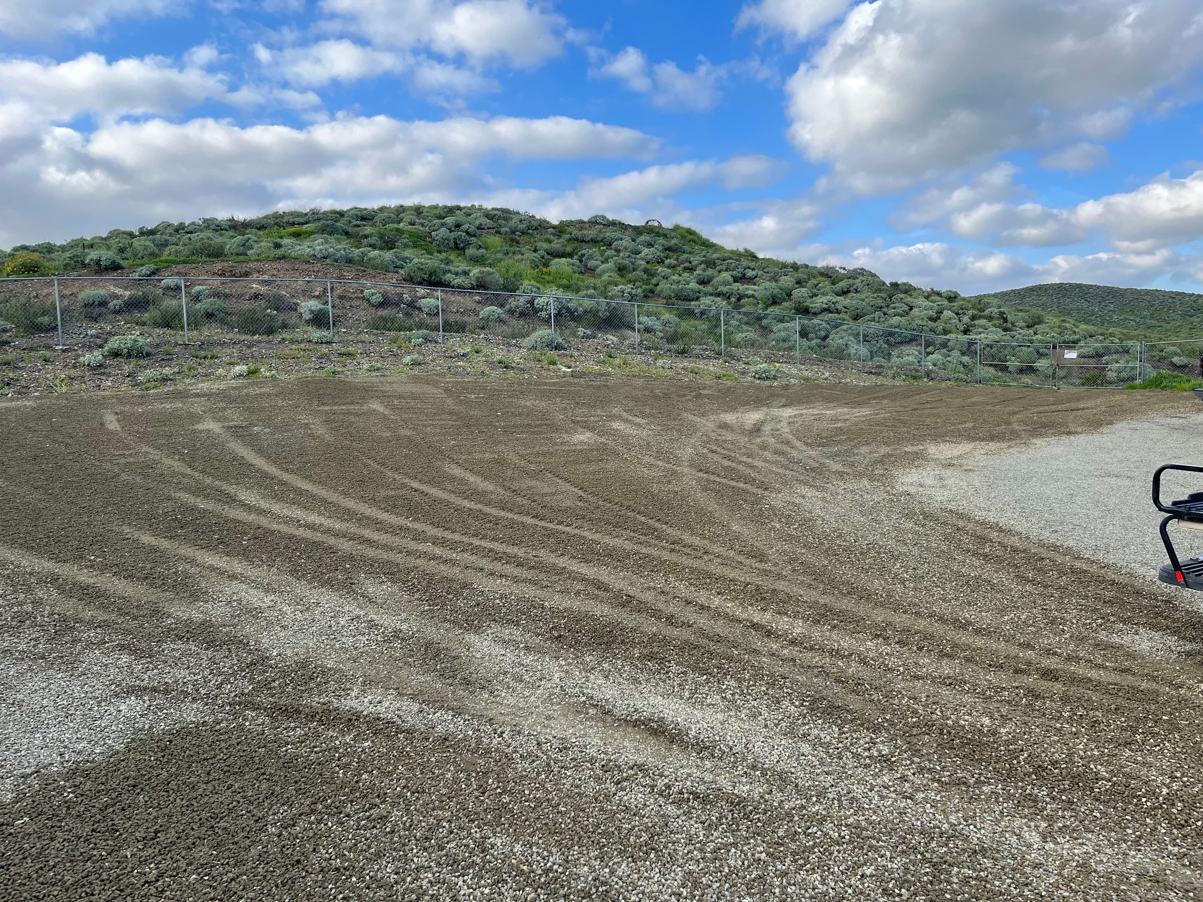 TDM grading work with visible equipment marks